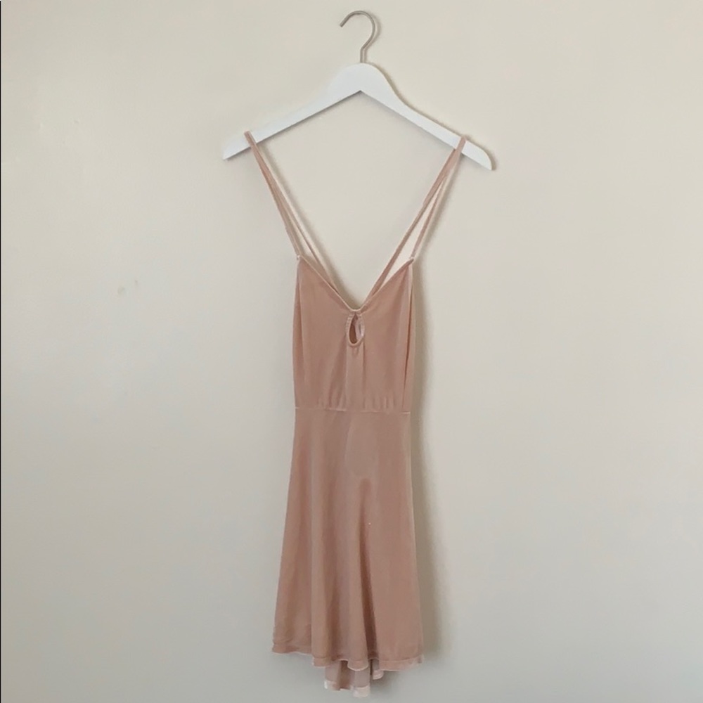 Baby Pink Velvet Glitter Dress